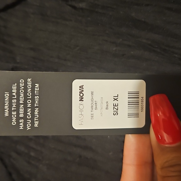 Fashion Nova Black Sheer Blouse - Picture 5 of 5